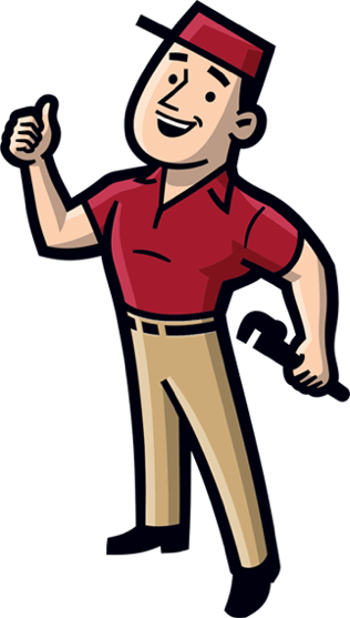 An illustration of a handyman giving a thumbs up